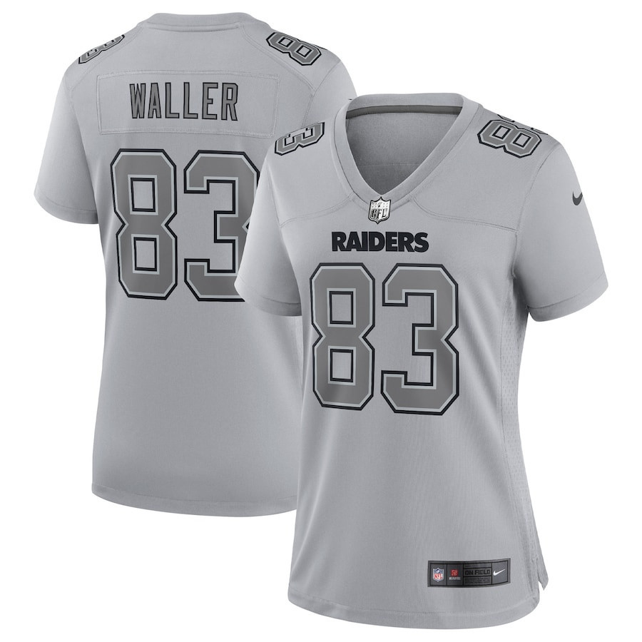 Darren Waller 83 Las Vegas Raiders Women’s Atmosphere Fashion Game Stitched Jersey – Gray