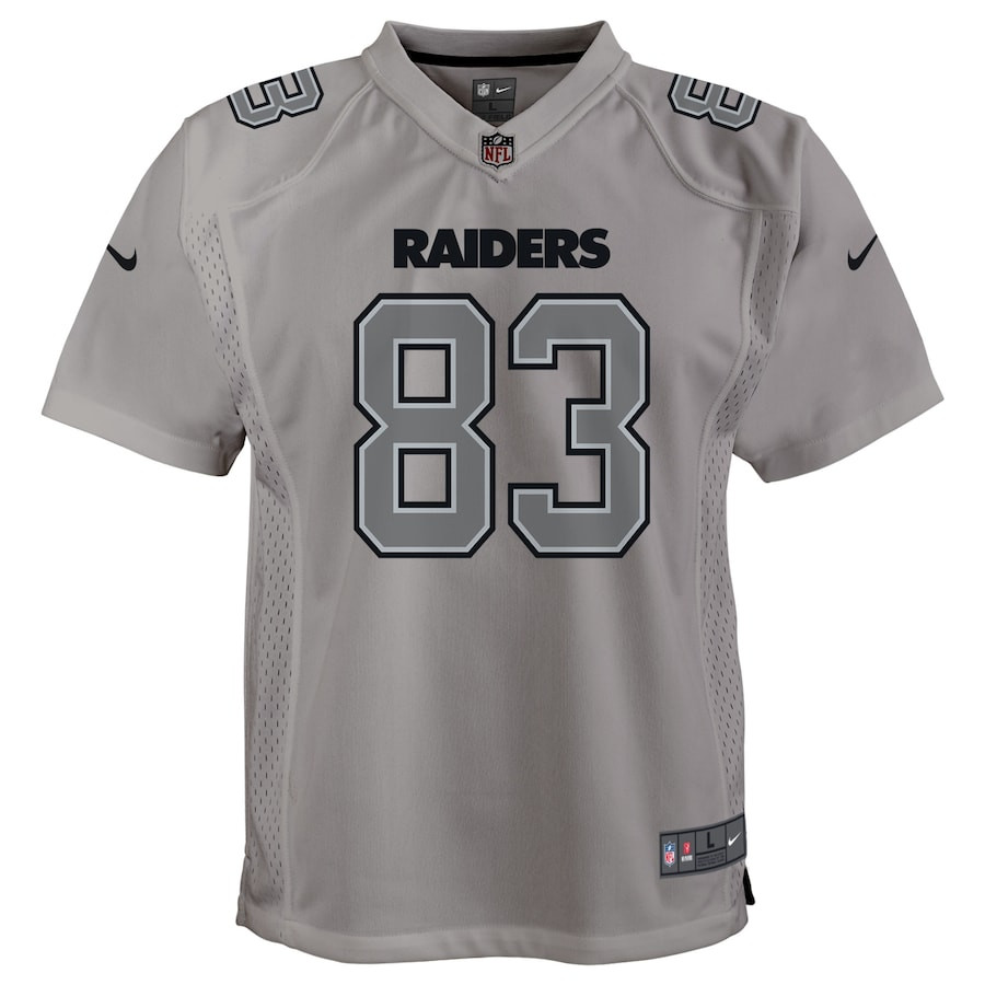 Darren Waller 83 Las Vegas Raiders Youth Atmosphere Game Stitched Jersey – Gray