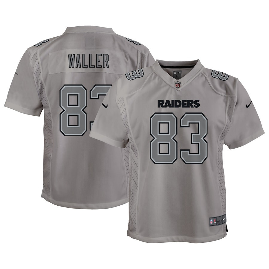 Darren Waller 83 Las Vegas Raiders Youth Atmosphere Game Stitched Jersey – Gray
