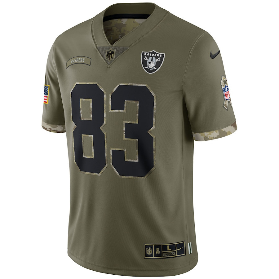 Darren Waller Las Vegas Raiders 2022 Salute To Service Limited Stitched Jersey – Olive