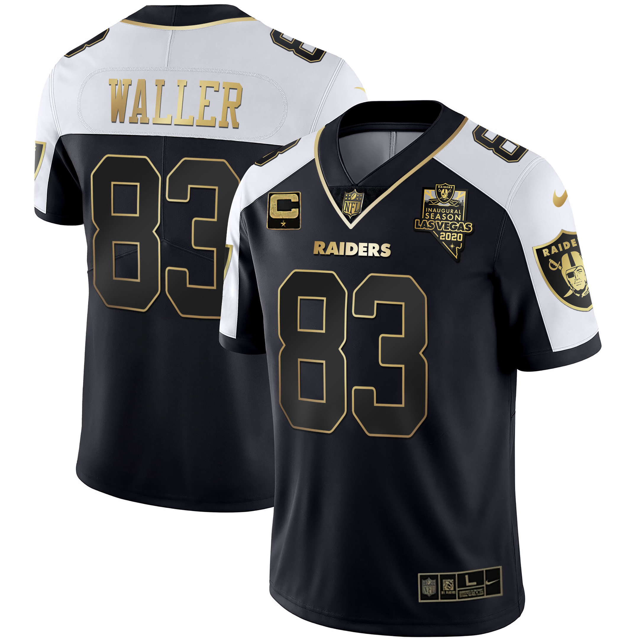 Darren Waller Las Vegas Raiders Alternate Vapor Black Gold Limited Jersey - All Stitched 