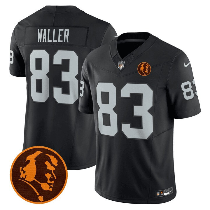Darren Waller Men's Las Vegas Raiders John Madden Honoring Patch Vapor Black Jersey - All Stitched 