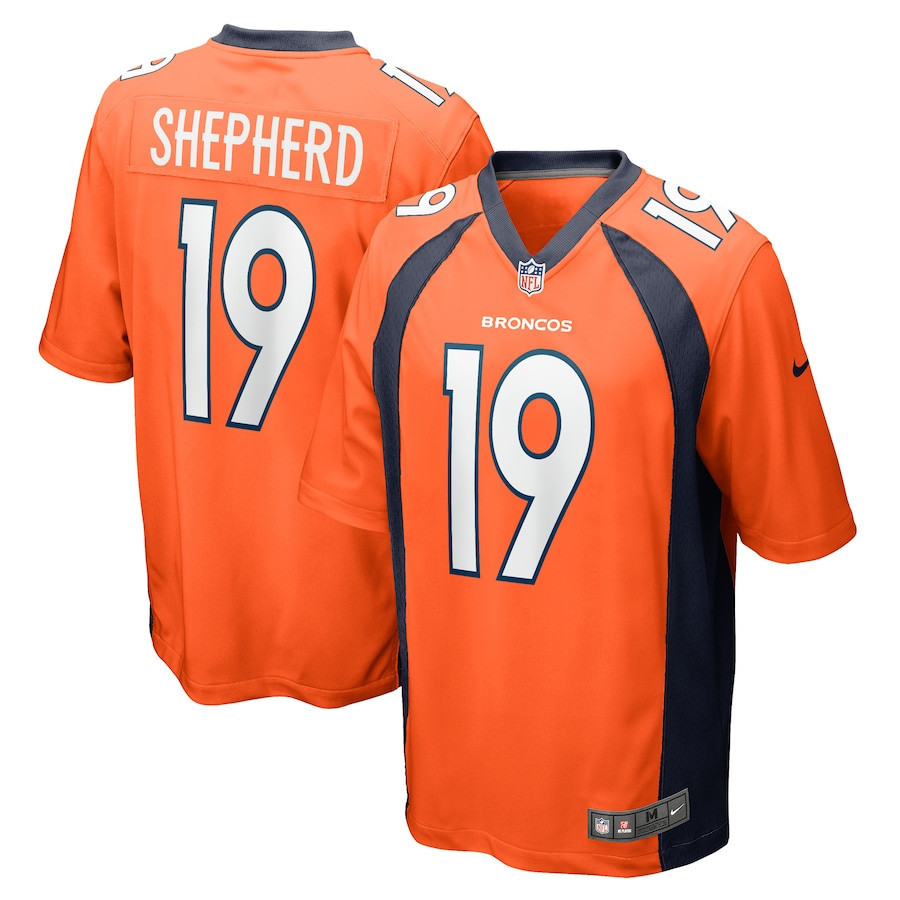Darrius Shepherd Denver Broncos Stitched Jersey – Orange