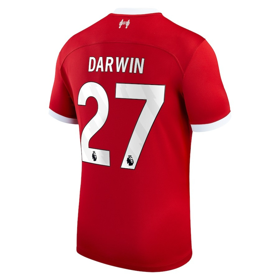 Darwin Núñez 27 Liverpool 2023/24 Home Men Soccer Jersey – Red