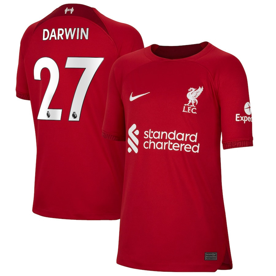Darwin Nunez 27 Liverpool  2022/23 Home Player Soccer Jersey – Red