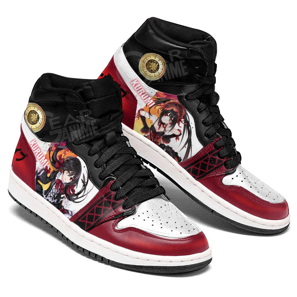 Date A Live Kurumi Tokisaki JD1s Sneakers Anime Shoes, Air Jordan Hightop