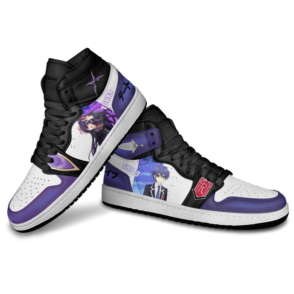Date A Live Tohka Yatogami and Shido Itsuka JD1s Sneakers Anime Shoes, Air Jordan Hightop