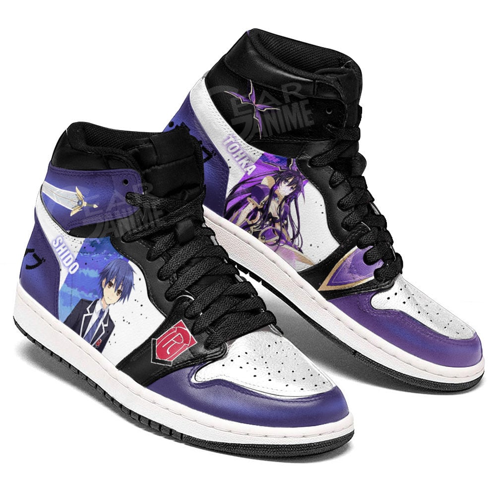Date A Live Tohka Yatogami and Shido Itsuka JD1s Sneakers Anime Shoes, Air Jordan Hightop