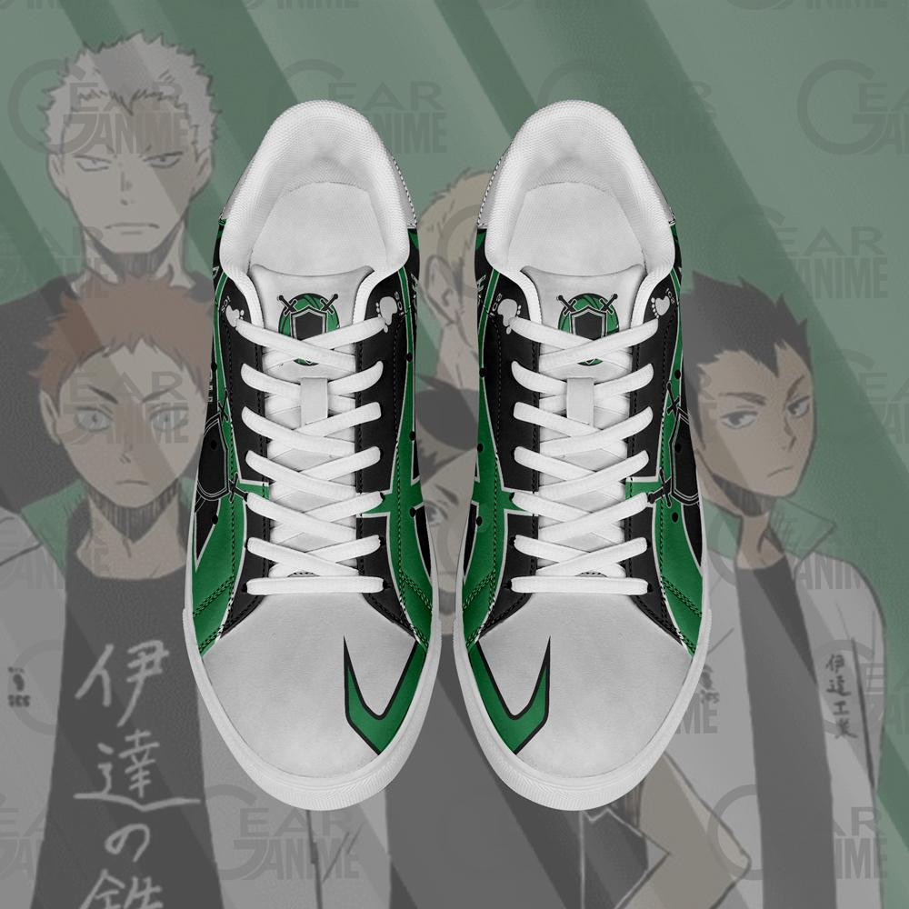 Date Tech High Skate Shoes Haikyuu Anime Custom Shoes