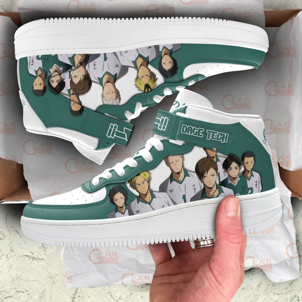 Date Tech High Sneakers Air Mid Custom Haikyuu Anime Shoes
