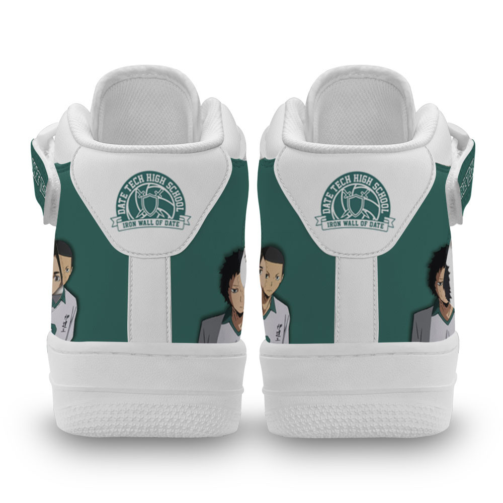 Date Tech High Sneakers Air Mid Custom Haikyuu Anime Shoes
