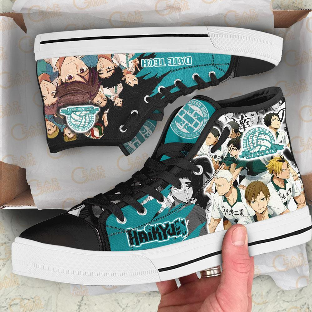 Date Tech High Top Shoes Custom Manga Anime Haikyuu Sneakers