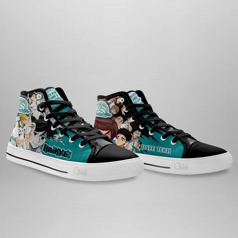 Date Tech High Top Shoes Custom Manga Anime Haikyuu Sneakers