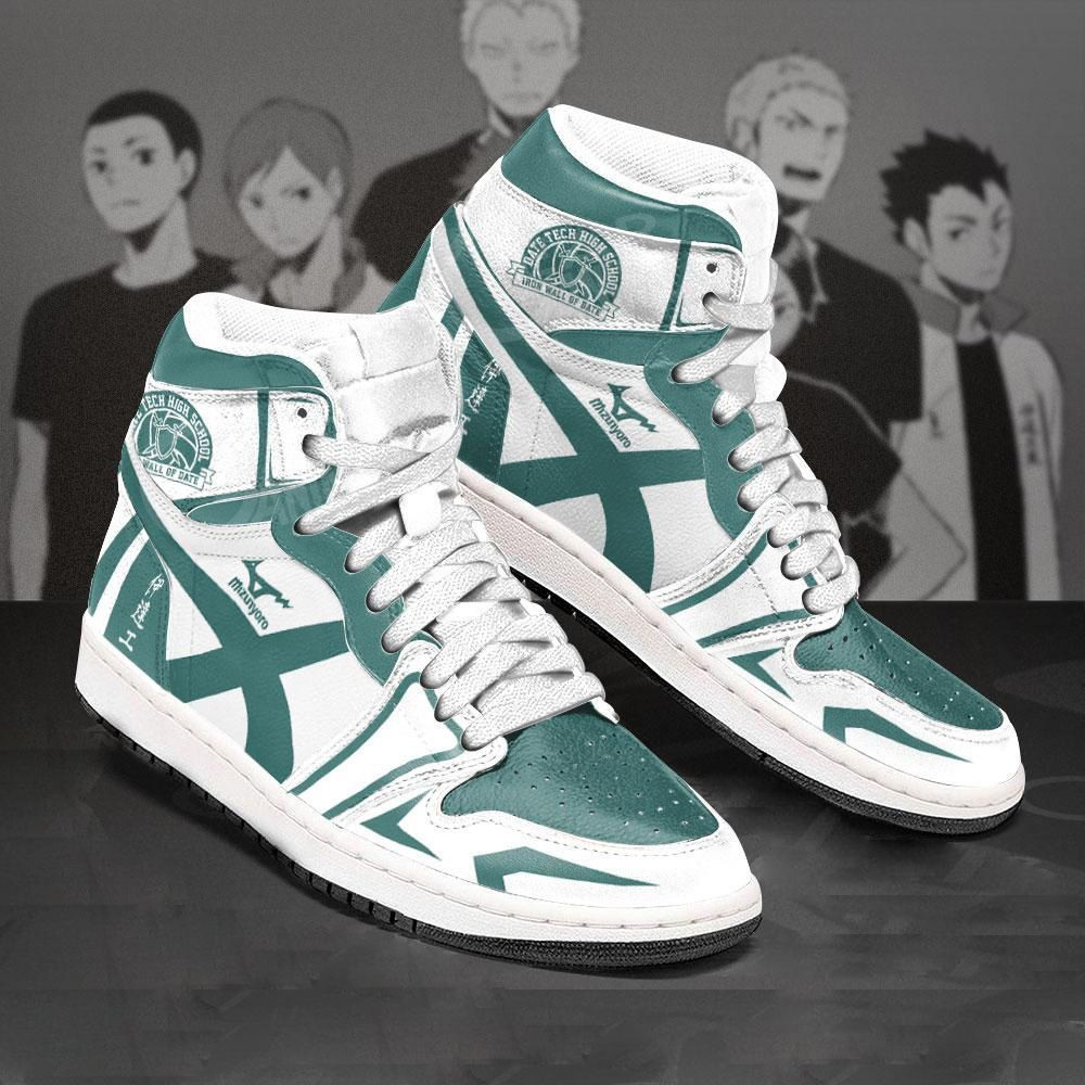Dateko Date Tech High Haikyuu Anime 1 High Top Air Jordan Sneaker, Air Jordan Hightop