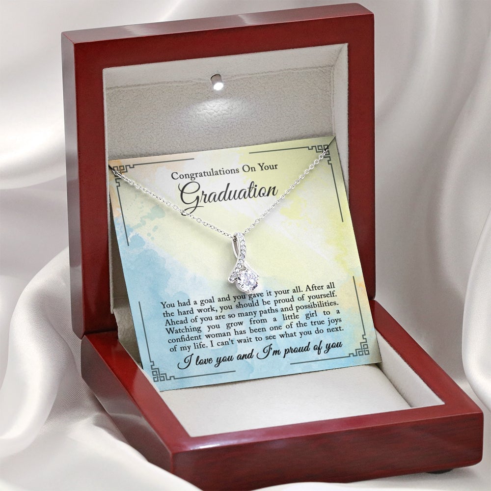 Daughter Be Proud Of Yourself Graduation Gift – Alluring Beauty Necklace