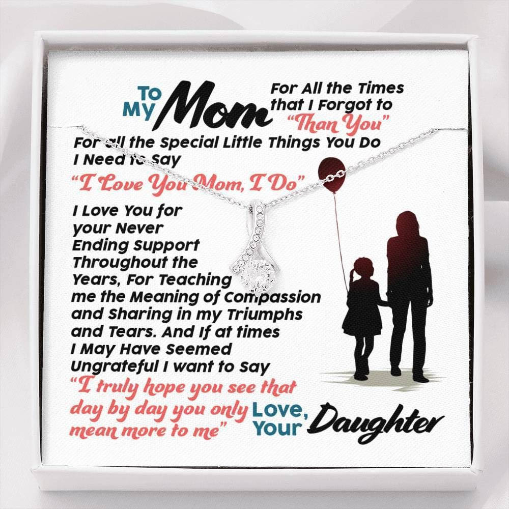 Daughter Gift For Mom Alluring Beauty Necklace I Love You Mom