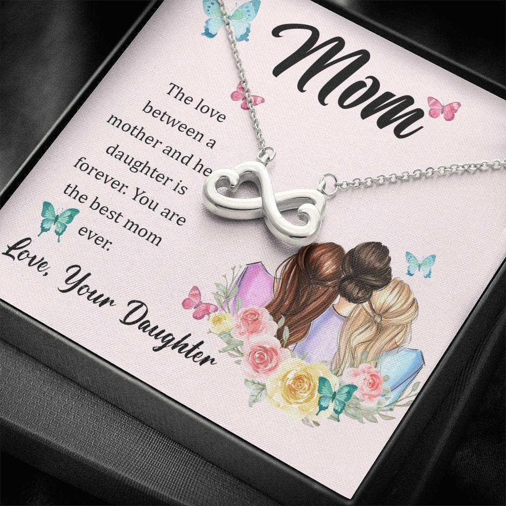 Daughter Gift For Mom Infinity Heart Necklace The Forever Love Between Mom And Daughter