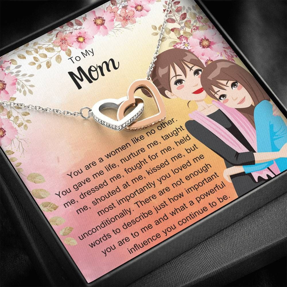 Daughter Gift For Mom Interlocking Hearts Necklace You Are The Women Like No Other