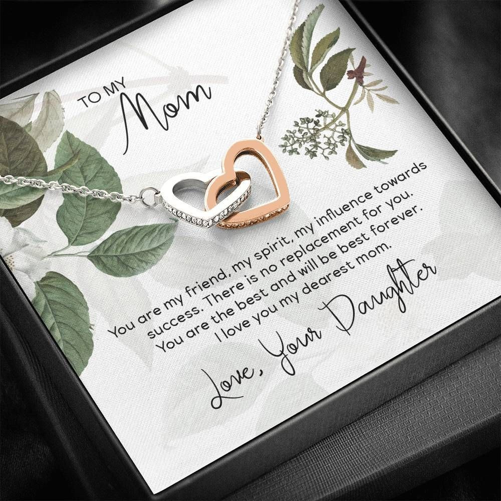 Daughter Gift For Mom Interlocking Hearts Necklace You’re My Spirit