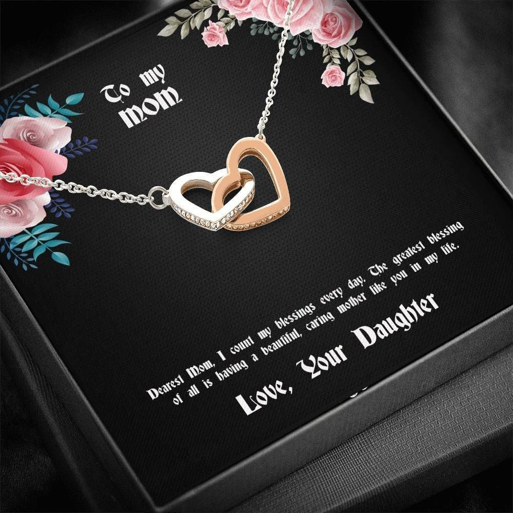 Daughter Gift For Mom Interlocking Hearts Necklace You’re The Greatest Blessing Of All
