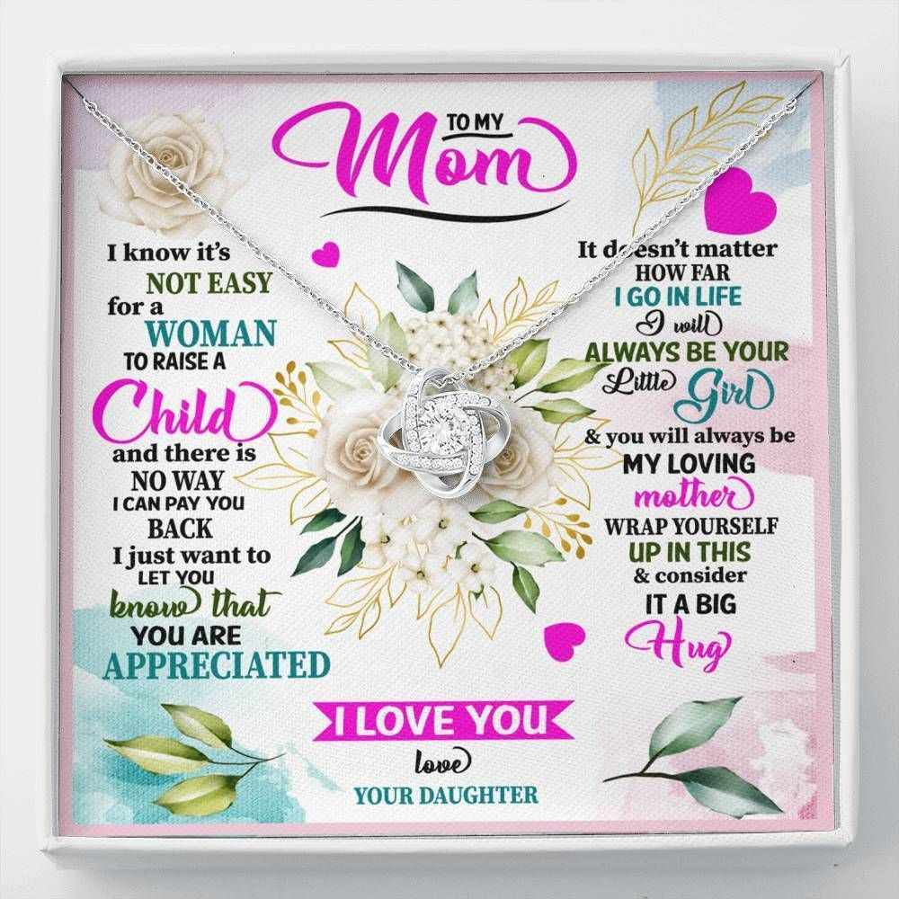 Daughter Gift For Mom Love Knot Necklace You Are Appreciated
