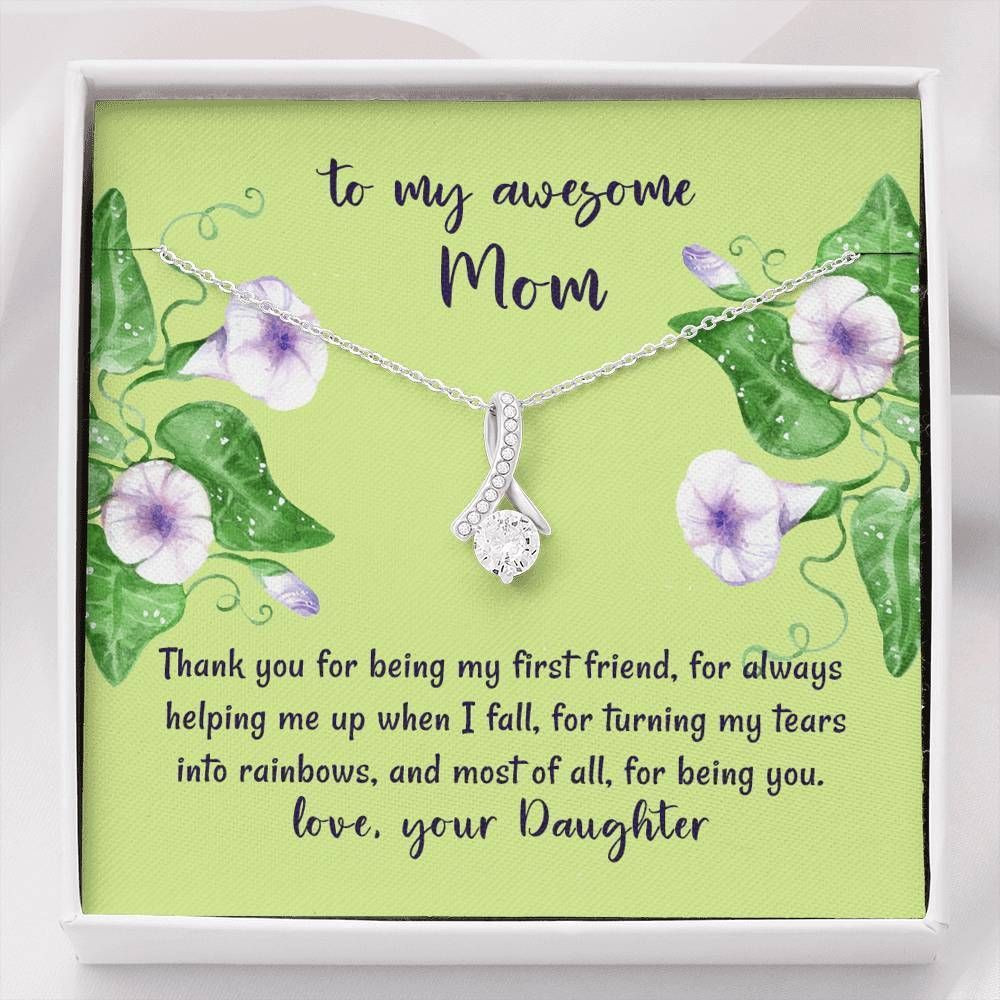 Daughter Gift For Mother Alluring Beauty Necklace Thank You For Being My First Friend