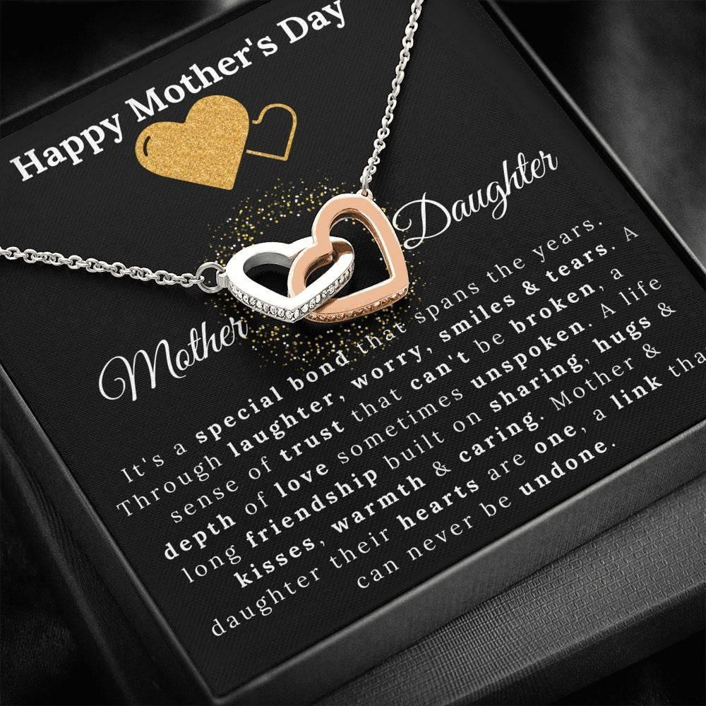 Daughter Gift For Mother Interlocking Hearts Necklace Beautiful Bond That Spans The Years