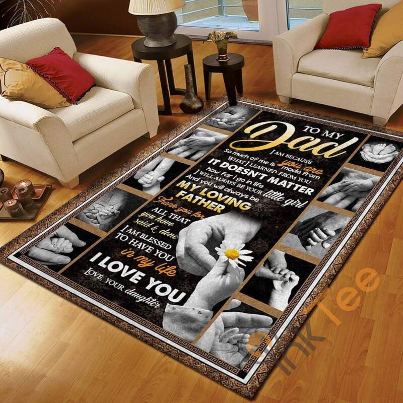 Daughter To Dad My I’m Blessed Have You In Life Bedroom Home Decoration Gift For Father’s Day Rectangle Rug