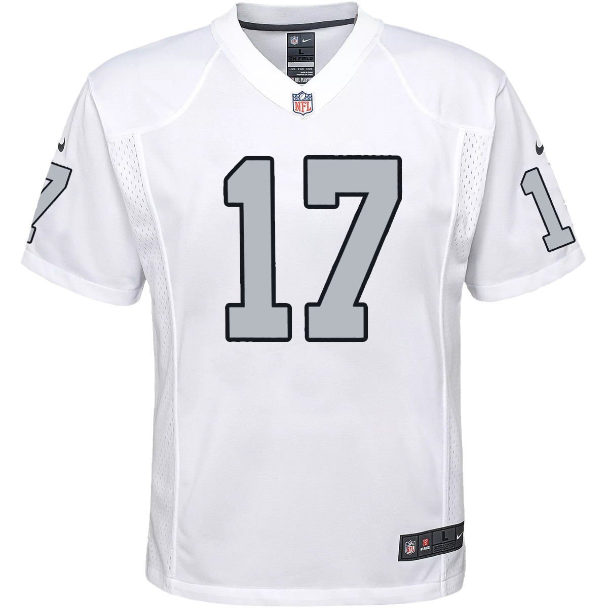 Davante Adams 17 Las Vegas Raiders Alternate Game Youth Stitched Jersey – White Stitched Jersey