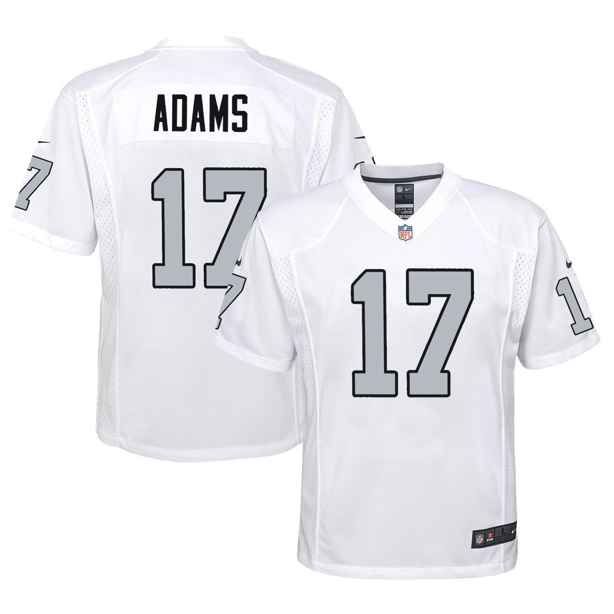 Davante Adams 17 Las Vegas Raiders Alternate Game Youth Stitched Jersey – White Stitched Jersey