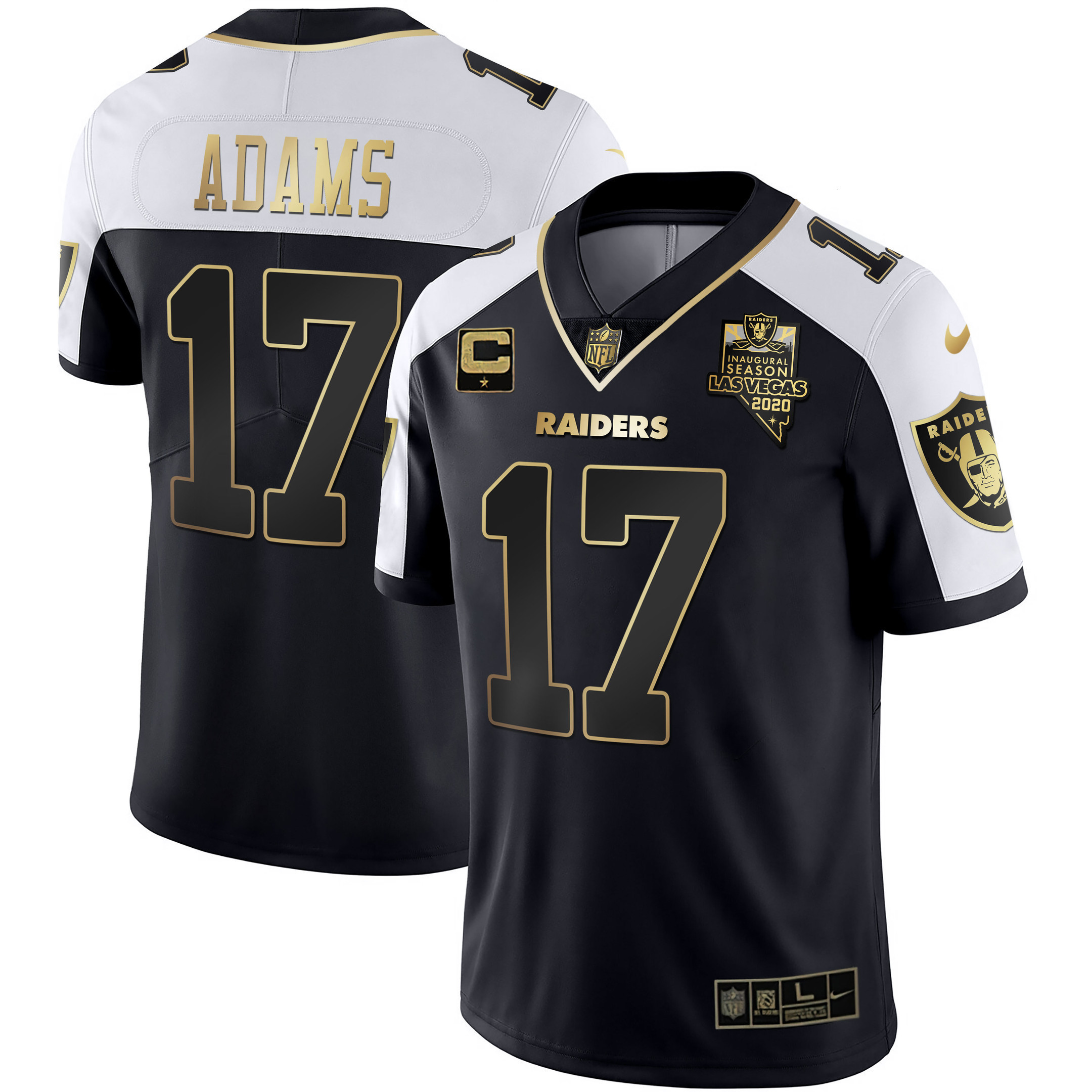 Davante Adams Las Vegas Raiders Alternate Vapor Black Gold Limited Jersey - All Stitched 