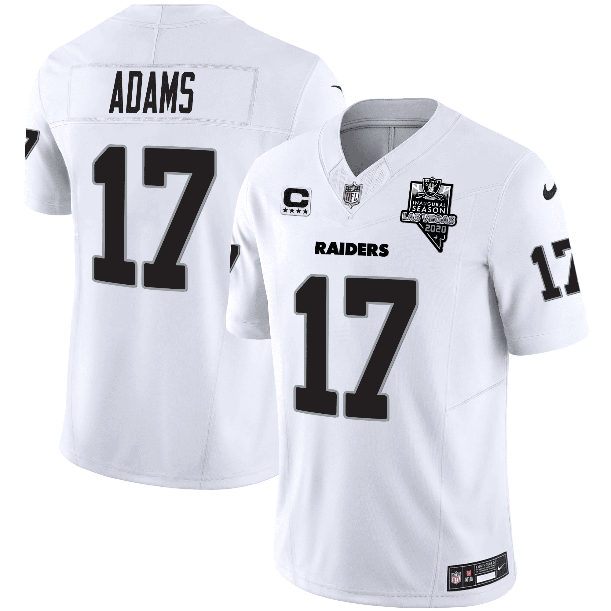 Davante Adams Las Vegas Raiders Vapor Limited White Jersey - All Stitched 