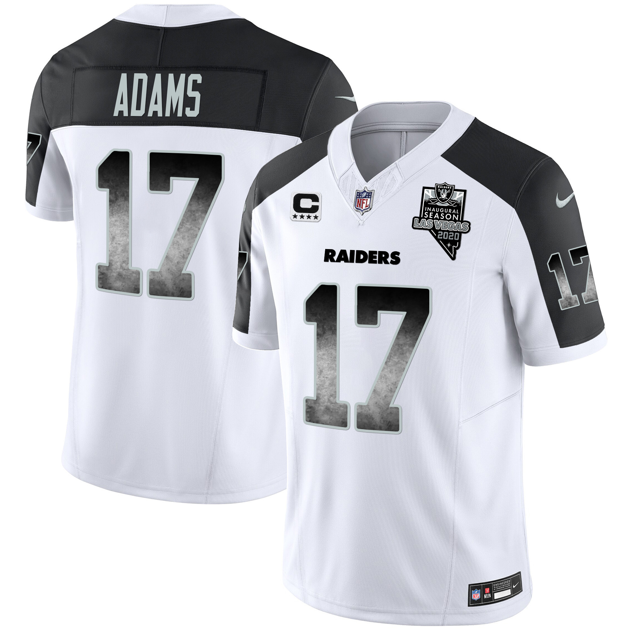 Davante Adams Men's Las Vegas Raiders Arch Smoke Vapor Inverted Jersey - All Stitched 