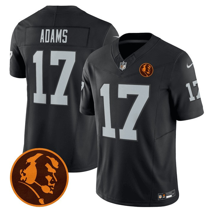 Davante Adams Men's Las Vegas Raiders John Madden Honoring Patch Vapor Black Jersey - All Stitched 