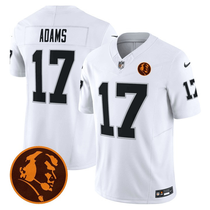 Davante Adams Men's Las Vegas Raiders John Madden Honoring Patch Vapor White Jersey - All Stitched 