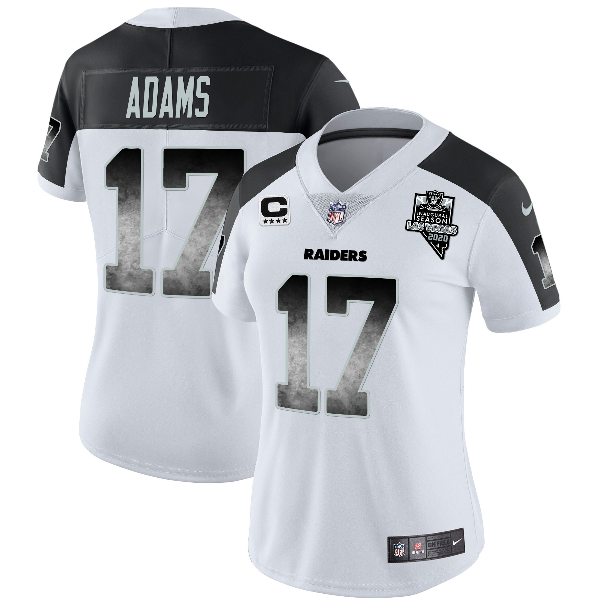 Davante Adams Women's Las Vegas Raiders Arch Smoke Vapor Inverted Jersey - All Stitched 