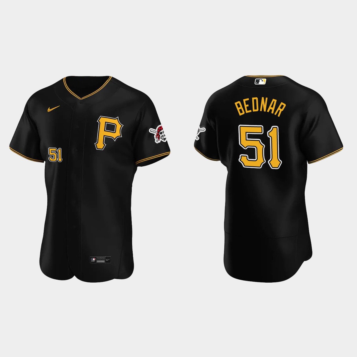 David Bednar Pittsburgh Pirates Alternate Jersey – Black