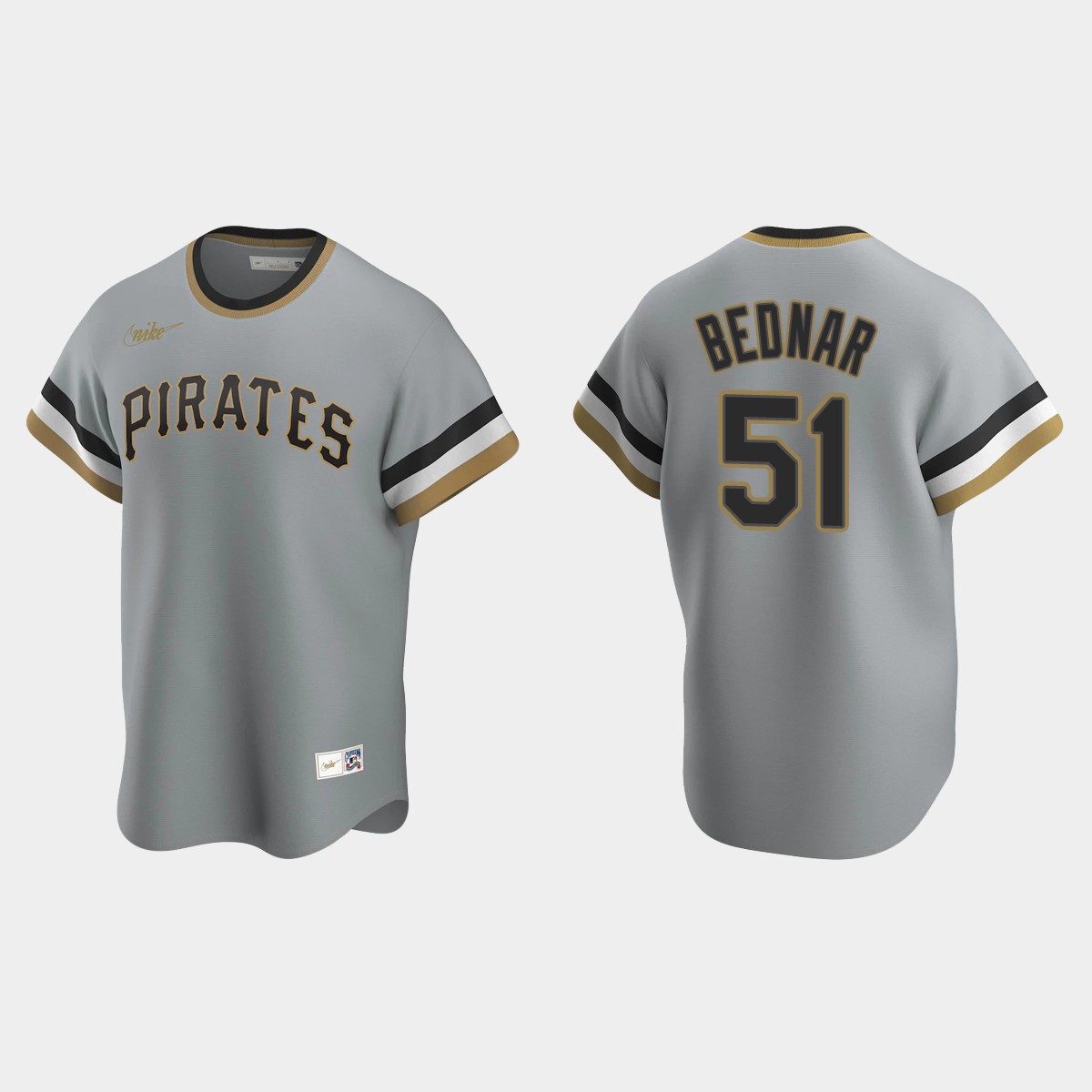 David Bednar Pittsburgh Pirates Cooperstown Collection Road Jersey – Gray
