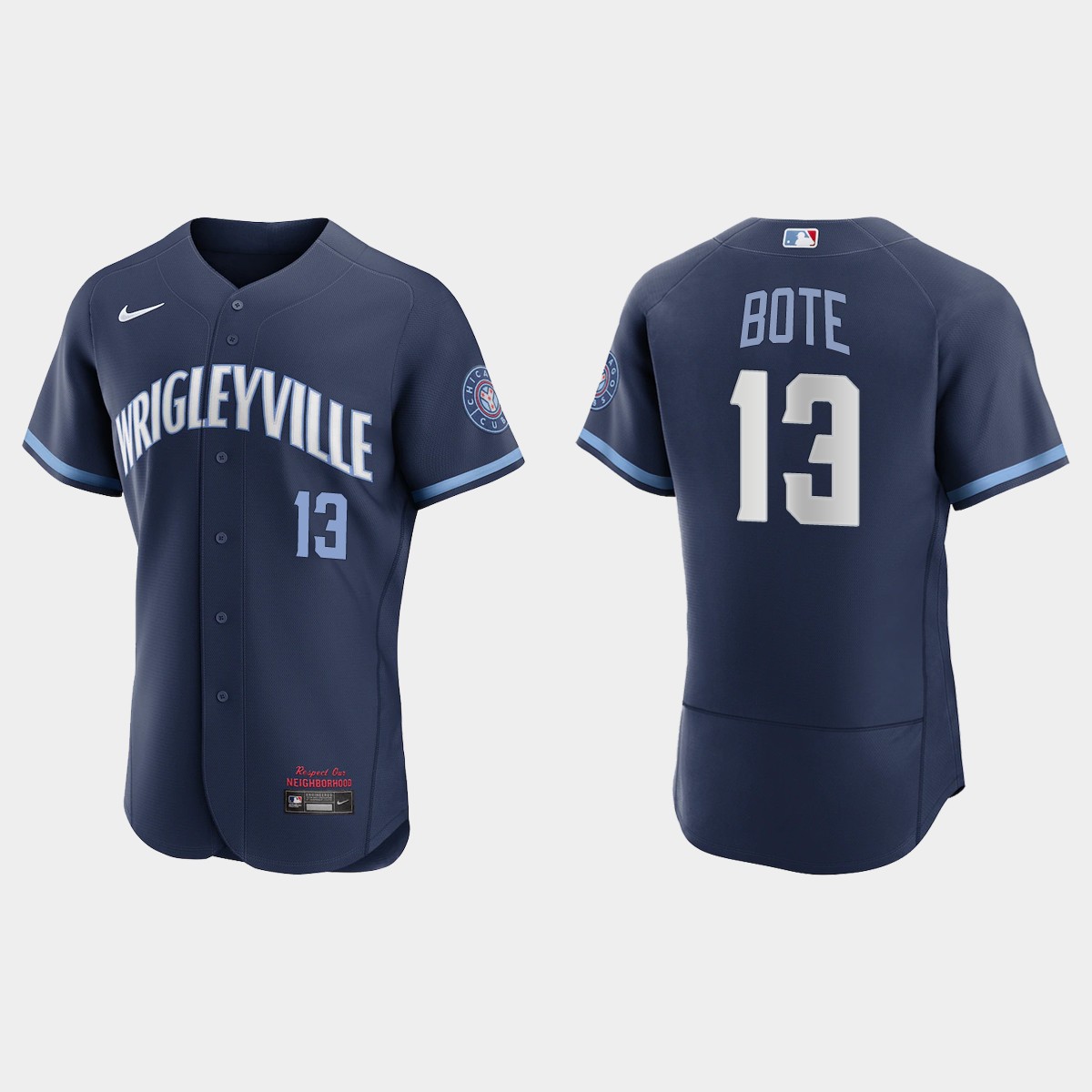 David Bote Chicago Cubs 2021 City Connect Jersey - Navy