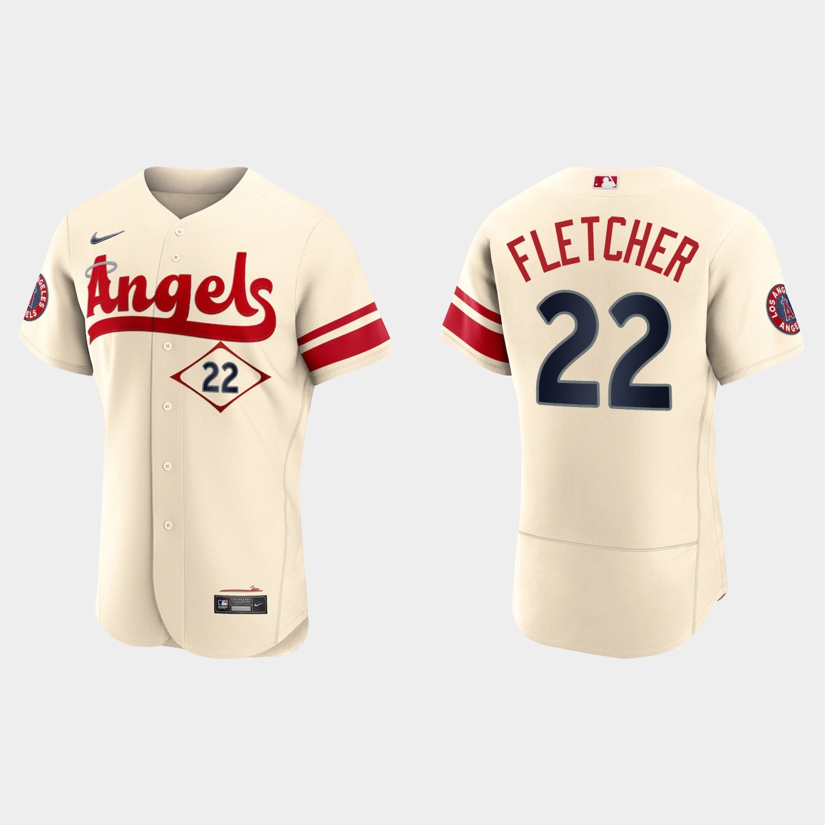 David Fletcher Los Angeles Angels 2022 City Connect Jersey - Cream