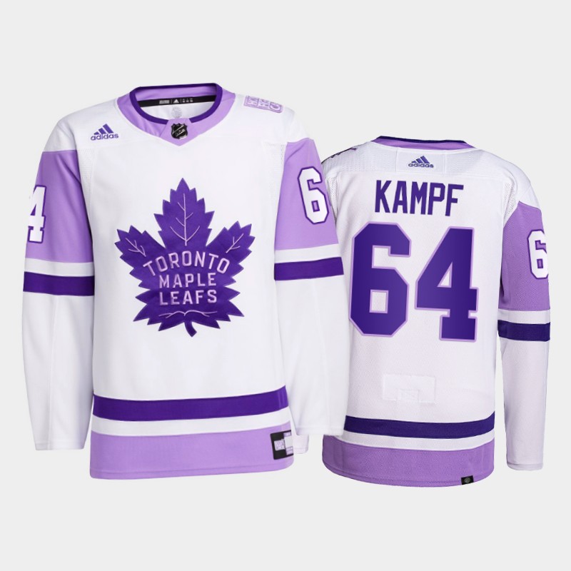 David Kampf #64 Toronto Maple Leafs 2021 FightsCancer White Primegreen Jersey