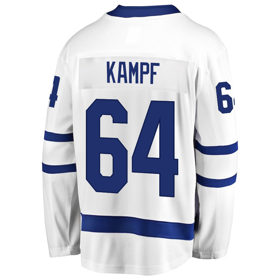 David Kampf 64 Toronto Maple Leafs Stanley Cup 2023 Playoffs Patch Away Breakaway Men Stitched Jersey – White