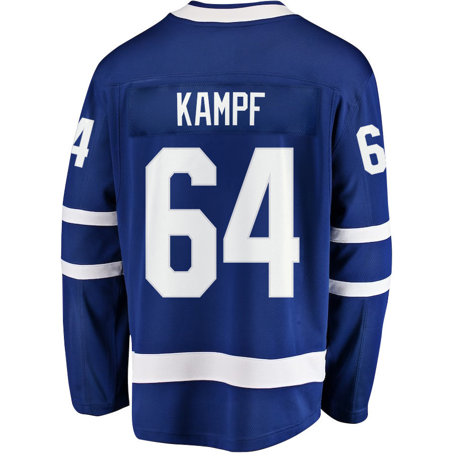 David Kampf 64 Toronto Maple Leafs Stanley Cup 2023 Playoffs Patch Home Breakaway Men Stitched Jersey – Blue