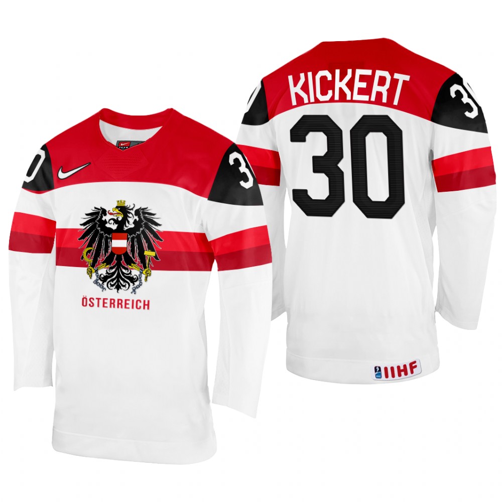 David Kickert Austria White Home Jersey 2022 IIHF World Championship