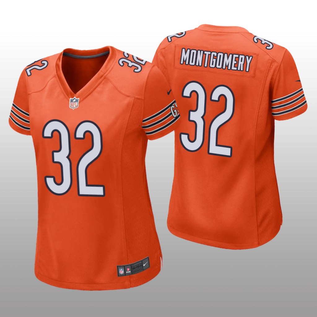 David Montgomery Chicago Bears Orange NFL Draft Game Jersey