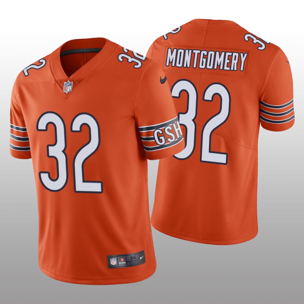 David Montgomery Chicago Bears Orange NFL Draft Vapor Limited Jersey