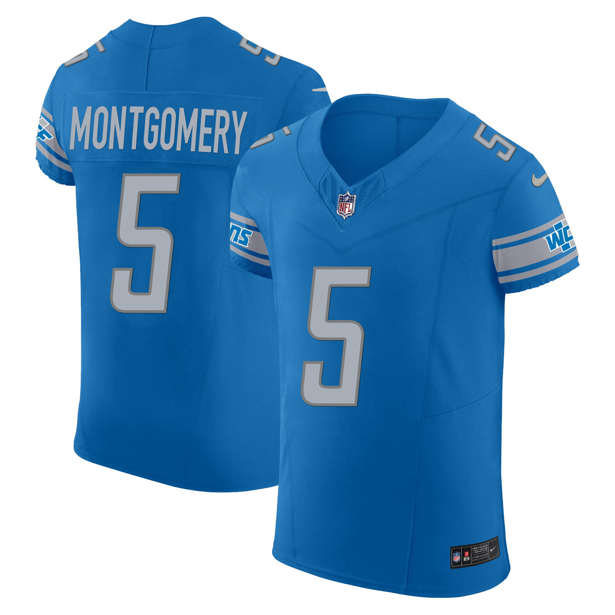 David Montgomery Men's Detroit Lions Vapor Elite Blue Jersey - All Stitched 