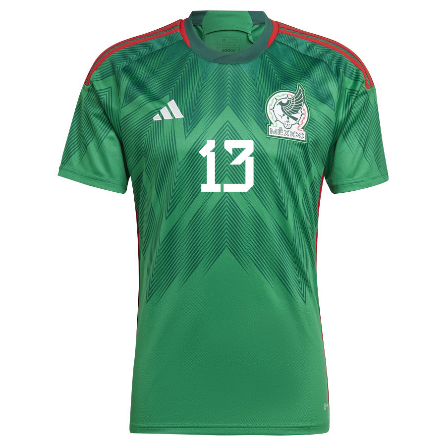 David Ochoa 13 Mexico National Team FIFA World Cup Qatar 2022 Home Men Soccer Jersey With Patch