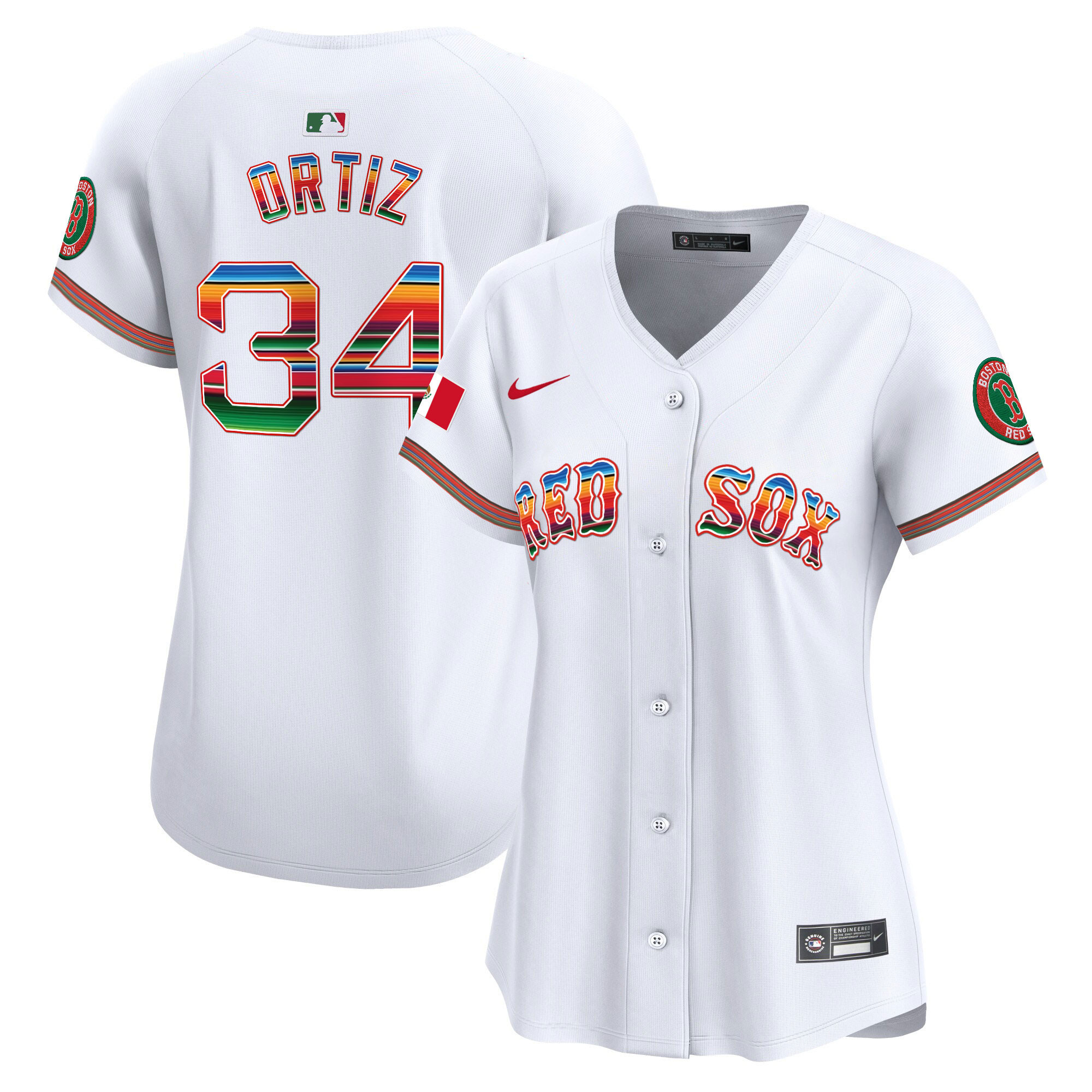 David Ortiz Women's Boston Red Sox Mexico Vapor Premier Limited White Jersey - All Stitched