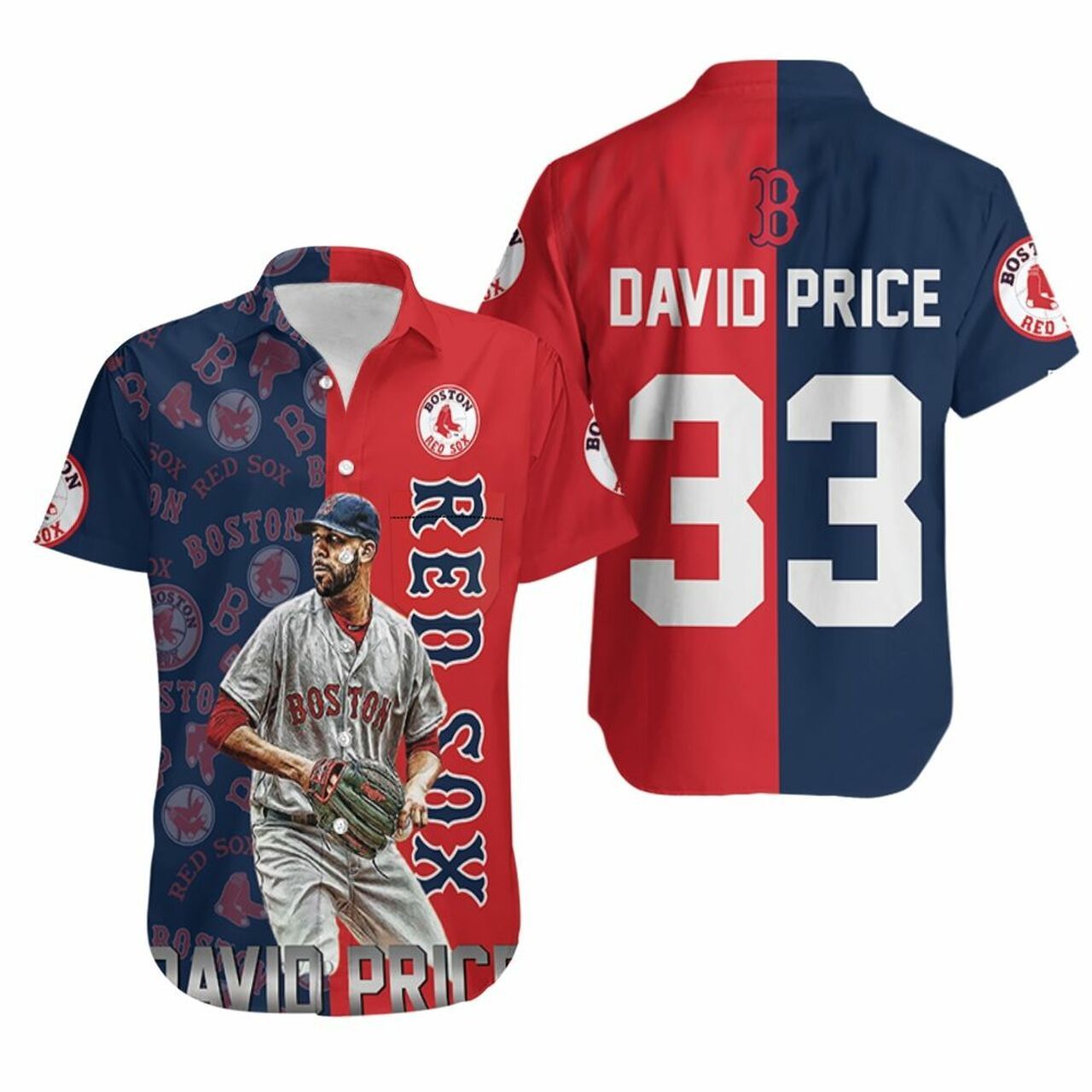 David Price Boston Red Sox Hawaiian Shirt Model 1057